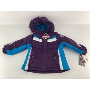 Girls Sz. 3T Toddler Coat Performance Gear Bubble Jacket Blue Purple New Tags